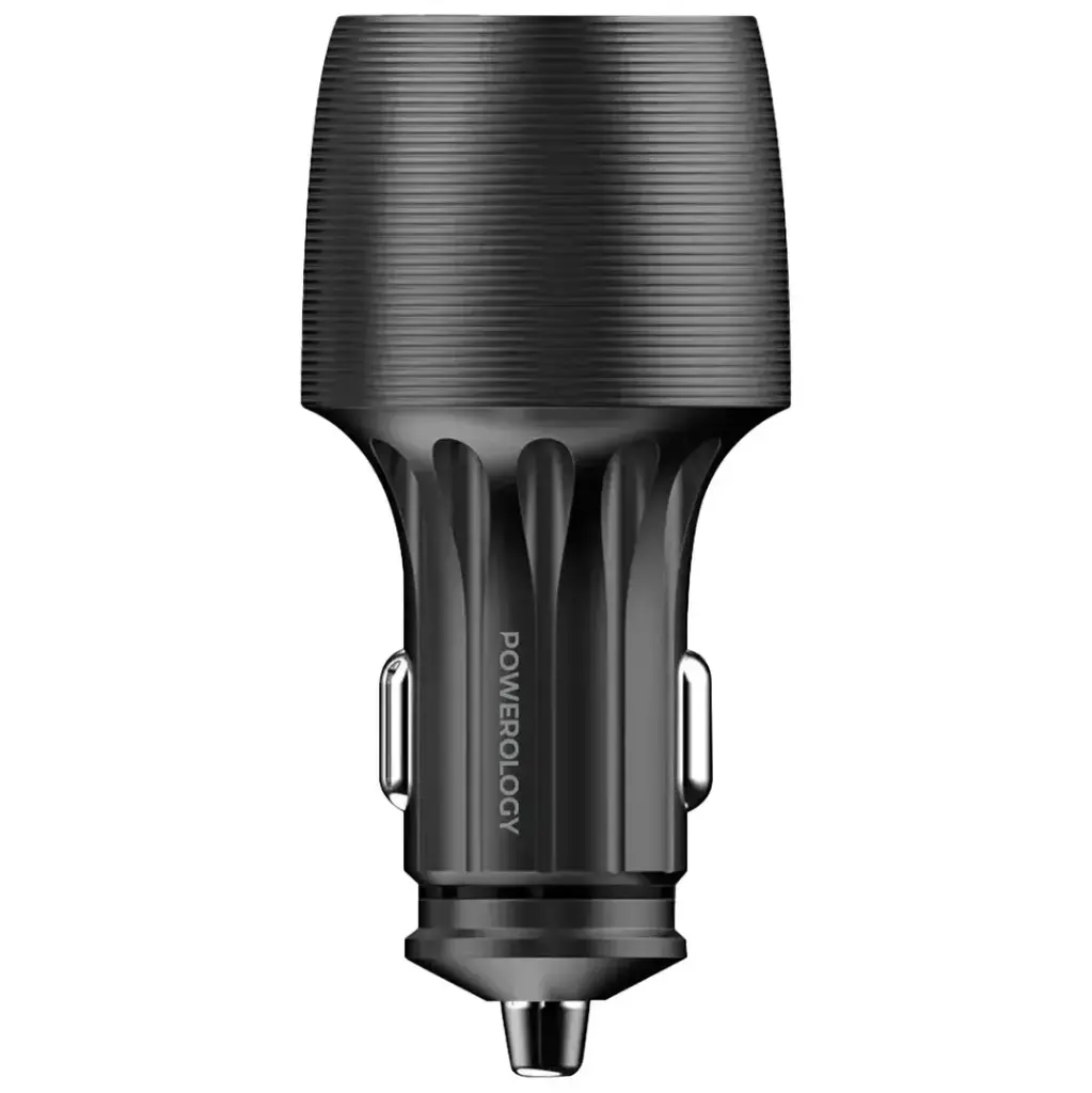 Powerology Velox 83W Dual-Port Car Charger - Black